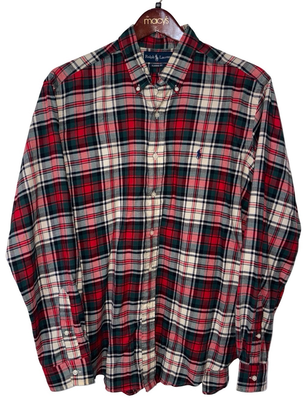 Ralph Lauren Men’s XL tartan/plaid Classic Fit Collared Button-up Old Money
